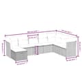 Miniatyrbillede 5 af 5: vidaXL sofasæt til haven 8 dele med hynder polyrattan brun