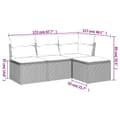 Miniatyrbillede 2 af 3: vidaXL sofasæt til haven 4 dele med hynder polyrattan brun