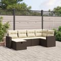 Miniatyrbillede 2 af 5: vidaXL sofasæt til haven 6 dele med hynder polyrattan brun