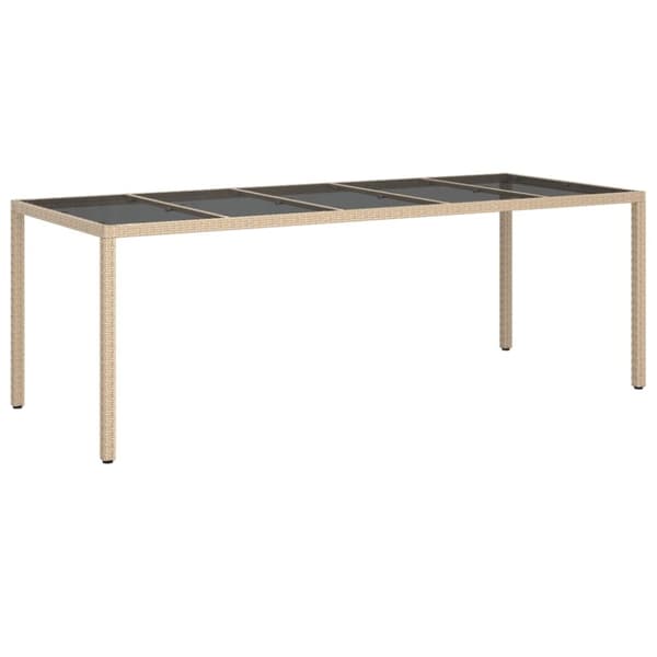 vidaXL Matgrupp för trädgård med dynor 11delar beige konstrotting&glas