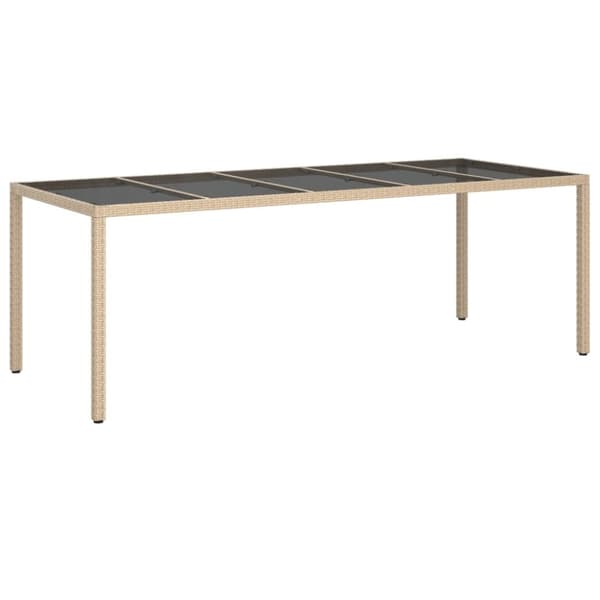 vidaXL spisebordssæt til haven 9 dele med hynder polyrattan og glas