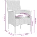 Miniatyrbillede 8 af 10: vidaXL spisebordssæt til haven 5dele m. hynder polyrattan akacie beige