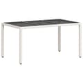 Miniatyrbillede 3 af 7: vidaXL spisebordssæt til haven 5dele m. hynder polyrattan og glas hvid