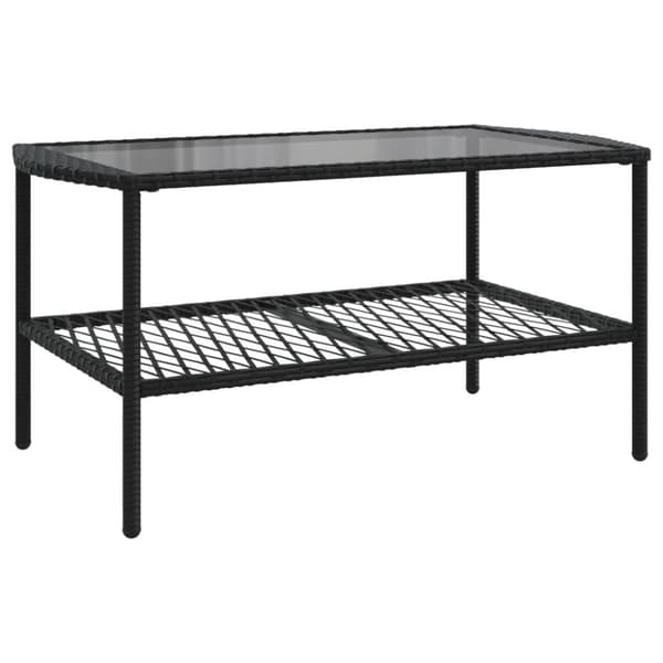 vidaXL sofasæt til haven 4 dele med hynder polyrattan sort