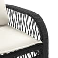 Miniatyrbillede 10 af 11: vidaXL sofasæt til haven 4 dele med hynder polyrattan sort