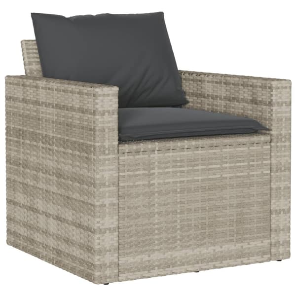 vidaXL sofasæt til haven 4 dele med hynder polyrattan lysegrå
