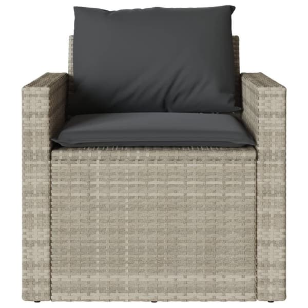 vidaXL sofasæt til haven 4 dele med hynder polyrattan lysegrå