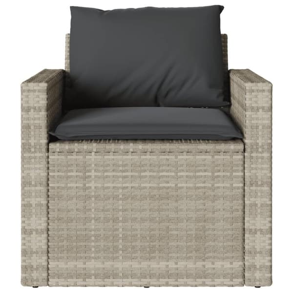 vidaXL sofasæt til haven 4 dele med hynder polyrattan lysegrå