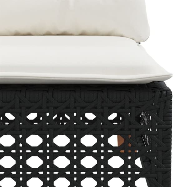vidaXL sofasæt til haven 8 dele med hynder polyrattan sort