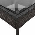 Miniatyrbillede 6 af 11: vidaXL spisebordssæt til haven 5dele m. hynder polyrattan og glas sort