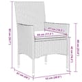 Miniatyrbillede 8 af 11: vidaXL spisebordssæt til haven 5dele m. hynder polyrattan og glas sort