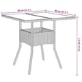 Miniatyrbillede 9 af 11: vidaXL spisebordssæt til haven 5dele m. hynder polyrattan og glas sort