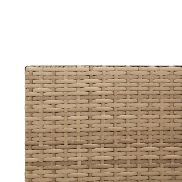 vidaXL Trädgårdssoffa med bord och dynor L-formad beige konstrotting