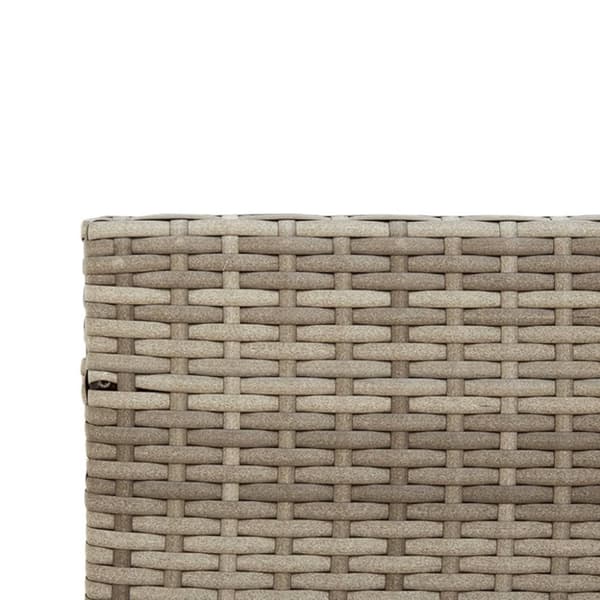 vidaXL havesofa med bord og hynder L-formet polyrattan grå
