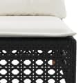 Miniatyrbillede 5 af 11: vidaXL sofasæt til haven 6 dele med hynder polyrattan sort