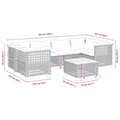 Miniatyrbillede 8 af 11: vidaXL sofasæt til haven 7 dele med hynder polyrattan sort