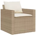 Miniatyrbillede 5 af 11: vidaXL sofasæt til haven 4 dele med hynder polyrattan beige