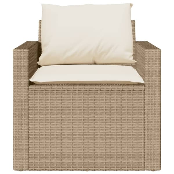 vidaXL sofasæt til haven 4 dele med hynder polyrattan beige