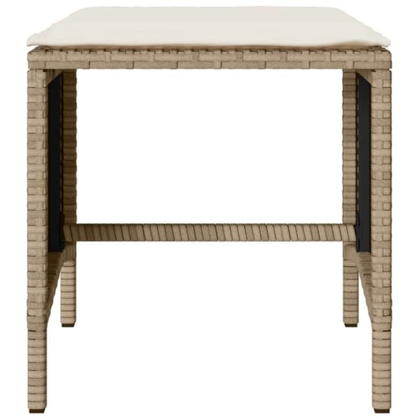 vidaXL sofasæt til haven 4 dele med hynder polyrattan beige