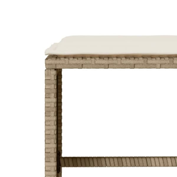 vidaXL sofasæt til haven 4 dele med hynder polyrattan beige