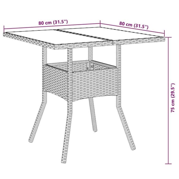 vidaXL Matgrupp för trädgård med dynor 3 delar svart konstrotting&glas