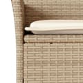 Miniatyrbild 5 av 10: vidaXL Bistrogrupp med dynor 3 delar beige konstrotting och glas
