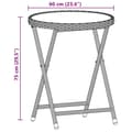 Miniatyrbild 9 av 10: vidaXL Bistrogrupp med dynor 3 delar beige konstrotting och glas