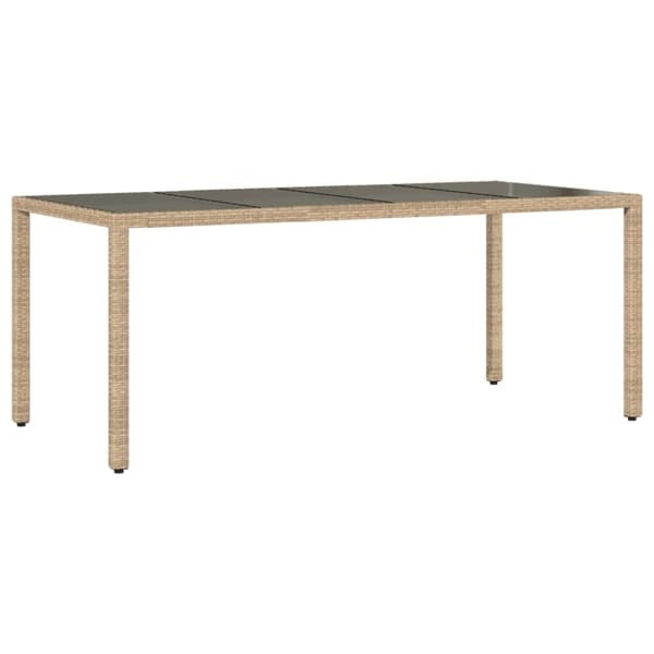 vidaXL spisebordssæt til haven 9 dele med hynder polyrattan og glas