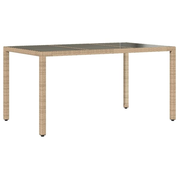 vidaXL spisebordssæt til haven 7 dele med hynder polyrattan og glas