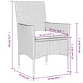 Miniatyrbillede 8 af 10: vidaXL spisebordssæt til haven 7 dele med hynder polyrattan og glas