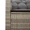 Miniatyrbillede 9 af 11: vidaXL havesofa med bord og hynder L-formet polyrattan grå