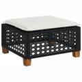 Miniatyrbillede 4 af 11: vidaXL sofasæt til haven 9 dele med hynder polyrattan sort