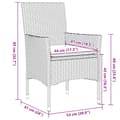 Miniatyrbillede 8 af 11: vidaXL spisebordssæt til haven 9dele m. hynder polyrattan og glas brun