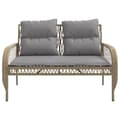 Miniatyrbillede 6 af 11: vidaXL sofasæt til haven 4 dele med hynder polyrattan beige