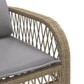 Miniatyrbillede 10 af 11: vidaXL sofasæt til haven 4 dele med hynder polyrattan beige