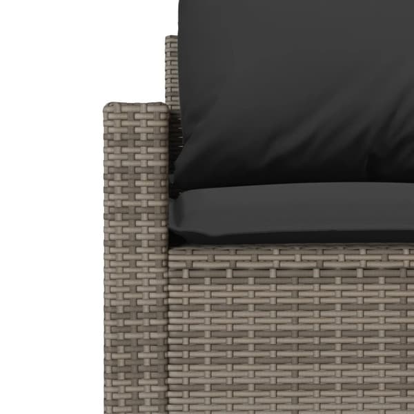 vidaXL sofasæt til haven 4 dele med hynder polyrattan grå