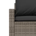 Miniatyrbillede 8 af 11: vidaXL sofasæt til haven 4 dele med hynder polyrattan grå