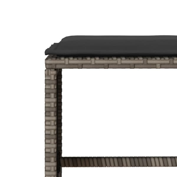vidaXL sofasæt til haven 4 dele med hynder polyrattan grå