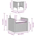 Miniatyrbillede 10 af 11: vidaXL sofasæt til haven 4 dele med hynder polyrattan grå