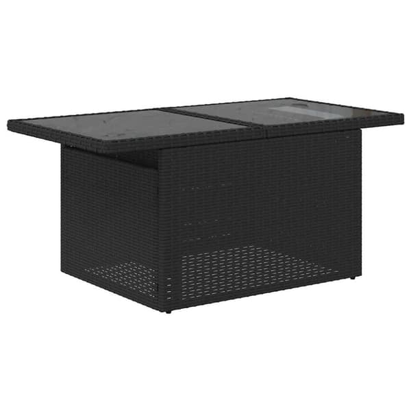 vidaXL sofasæt til haven 9 dele med hynder polyrattan sort