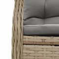 Miniatyrbillede 6 af 11: vidaXL spisebordssæt til haven 5 dele med hynder polyrattan beige