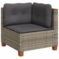 Miniatyrbillede 3 af 9: vidaXL sofasæt til haven 10 dele med hynder polyrattan grå