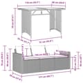 Miniatyrbilde 11 av 11: vidaXL Hagespisegruppe med puter 2 deler polyrotting svart
