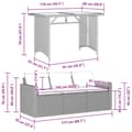 Miniatyrbilde 11 av 11: vidaXL Hagespisegruppe med puter 2 deler grå polyrotting