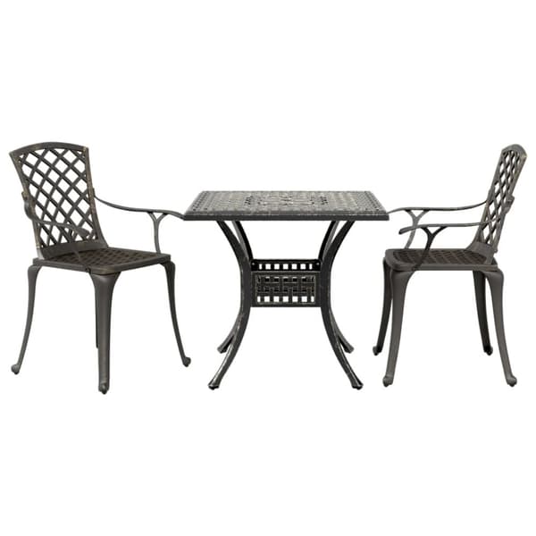 vidaXL Bistrosett 3 deler bronse støpt aluminium