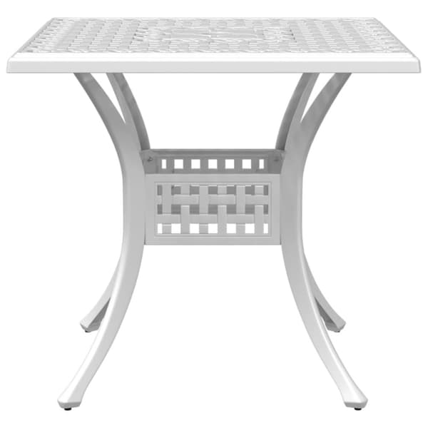 vidaXL Bistrosett 3 deler hvit støpt aluminium