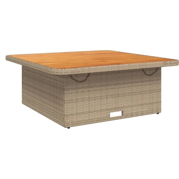vidaXL spisebordssæt til haven 4 dele med hynder polyrattan beige