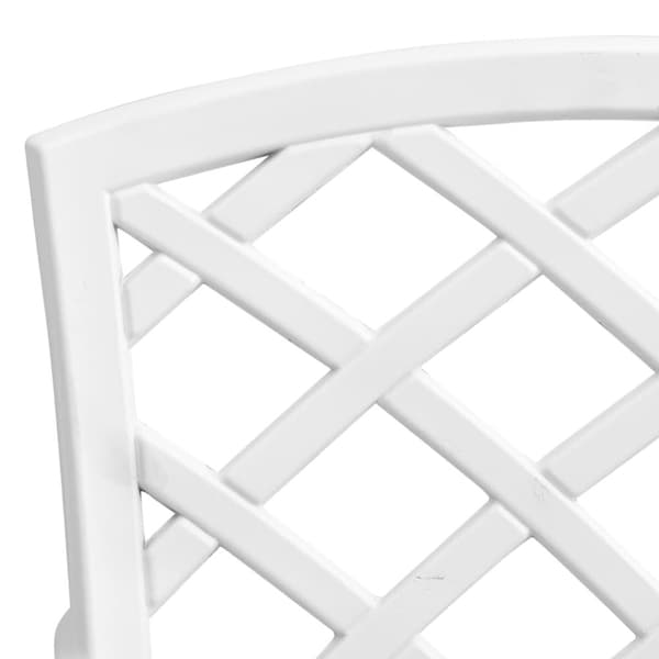 vidaXL Hagespisegruppe 5 deler hvit støpt aluminium