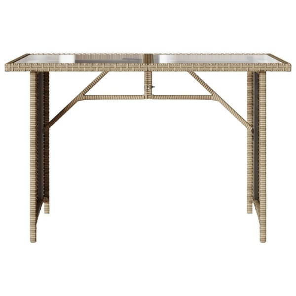vidaXL spisebordssæt til haven 2 dele med hynder polyrattan beige