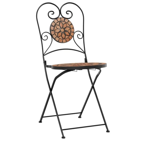 vidaXL Caféset mosaik terrakotta järn och keramik